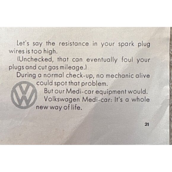 Volkswagen Medi-Car Diagnostic System Vintage Advertisement Print Poster 1970s - Picture 5 of 6